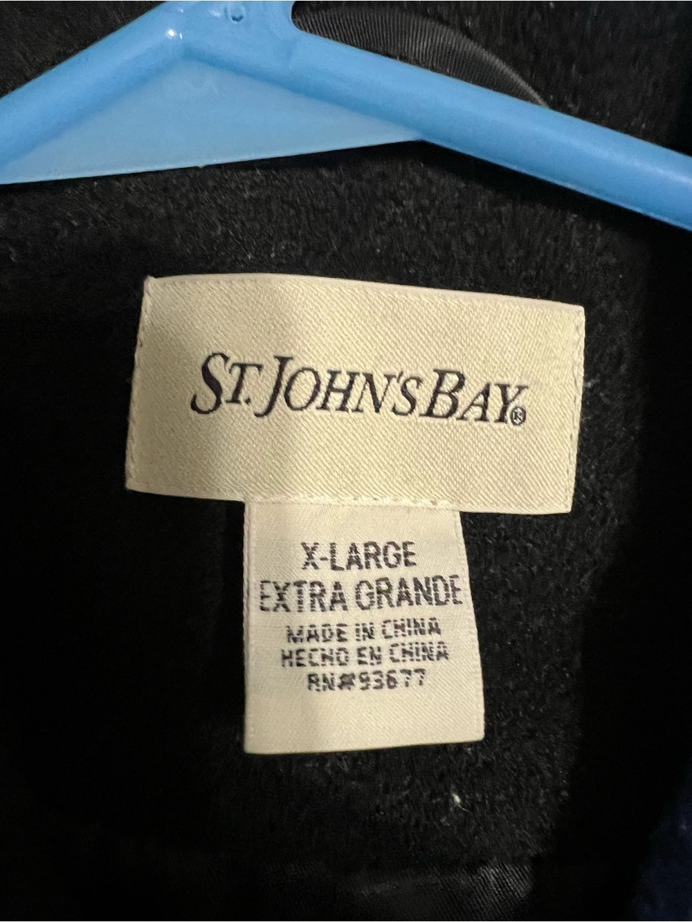 St. John's Bay Black Double-Breasted Wool Peacoat - Picture 2 of 3